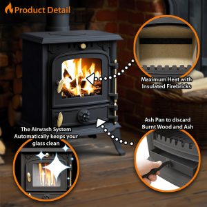 4.5kw cast iron multifuel stove