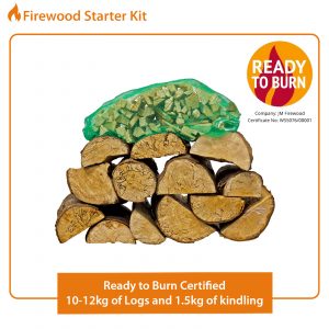 4.5kw cast iron multifuel stove + firewood starter kit