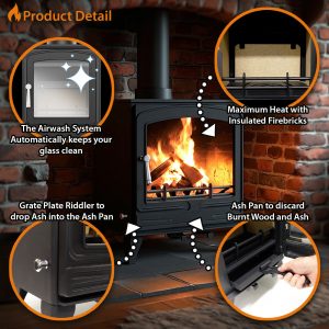 8.5kw steel eco multifuel stove