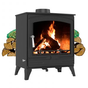 8.5kw steel eco multifuel stove + firewood starter kit