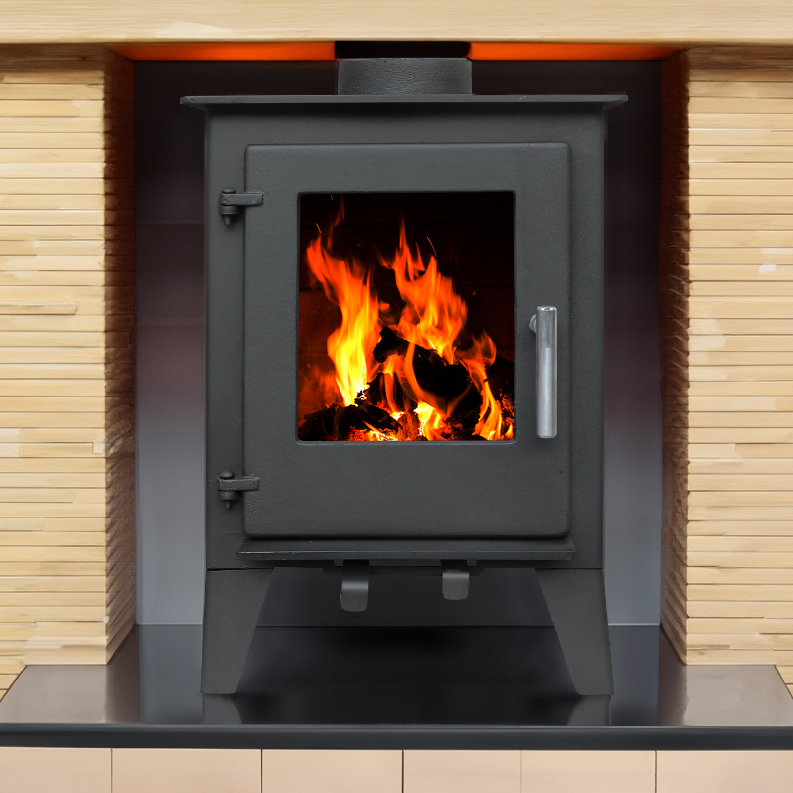 milano 5kw steel multifuel stove