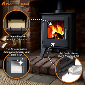 milano 5kw steel multifuel stove