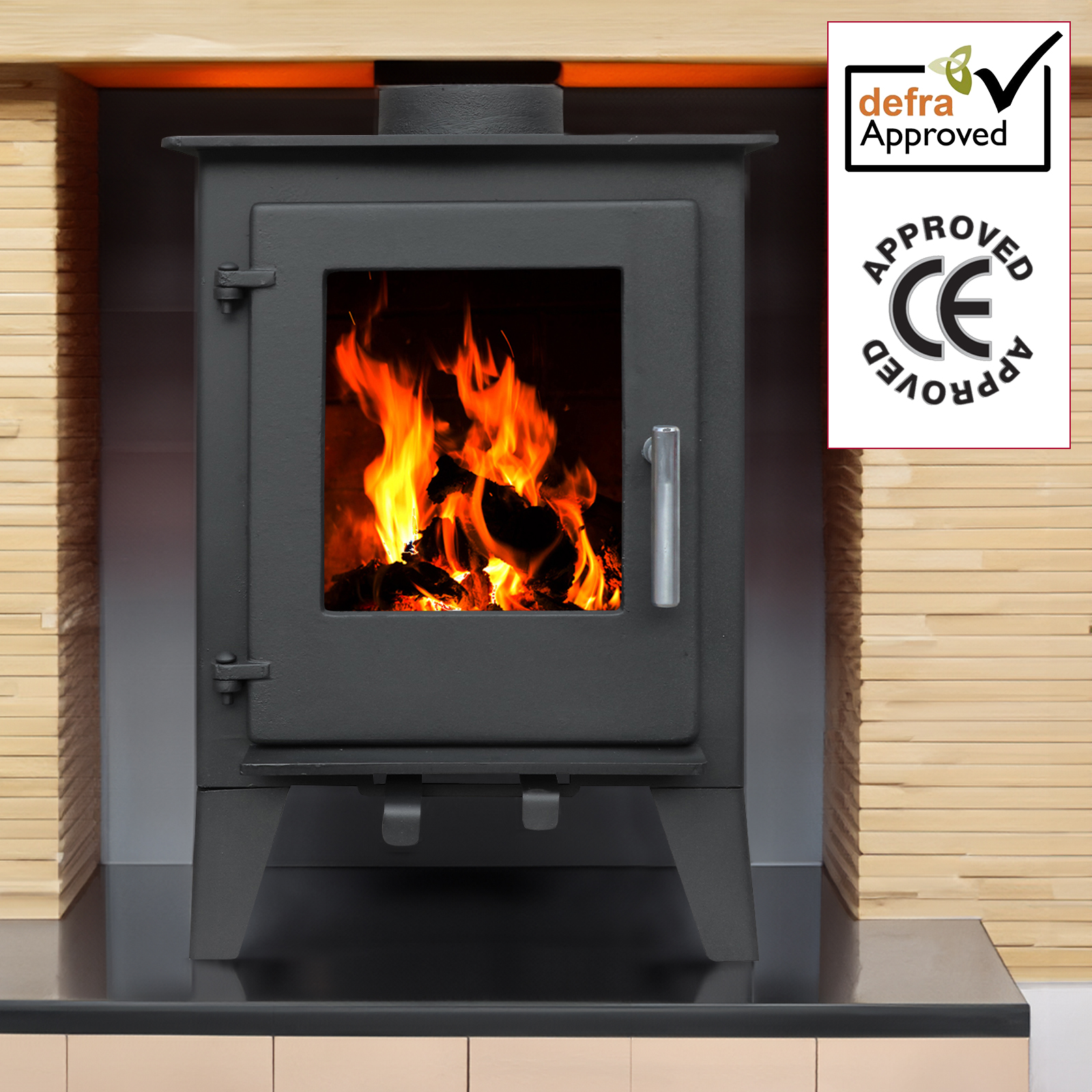 milano 5kw steel multifuel stove