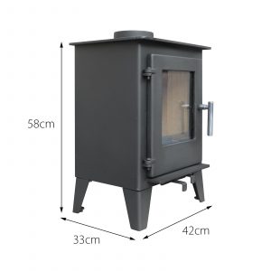 milano 5kw steel multifuel stove