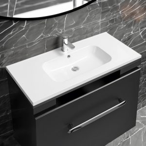 5414 ceramic 101cm mid edge inset basin with oval bowl