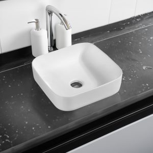 5409 ceramic 80.5cm thick edge inset basin with scooped full bowl