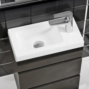 7112 ceramic 41cm thick edge slabtop basin