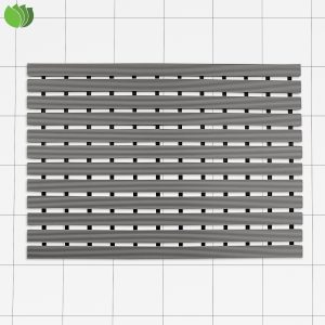 non slip slatted shower mat in grey