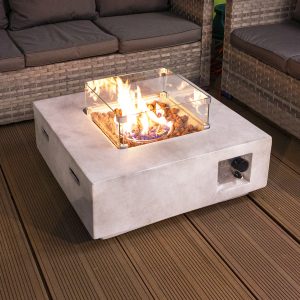 lanzarote grc square gas fire pit
