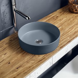5089 ceramic 101cm thin edge inset basin with dipped bowl