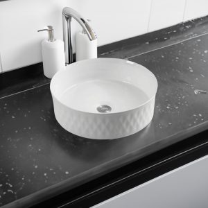 5004 ceramic 51cm mid edge inset basin with dipped bowl