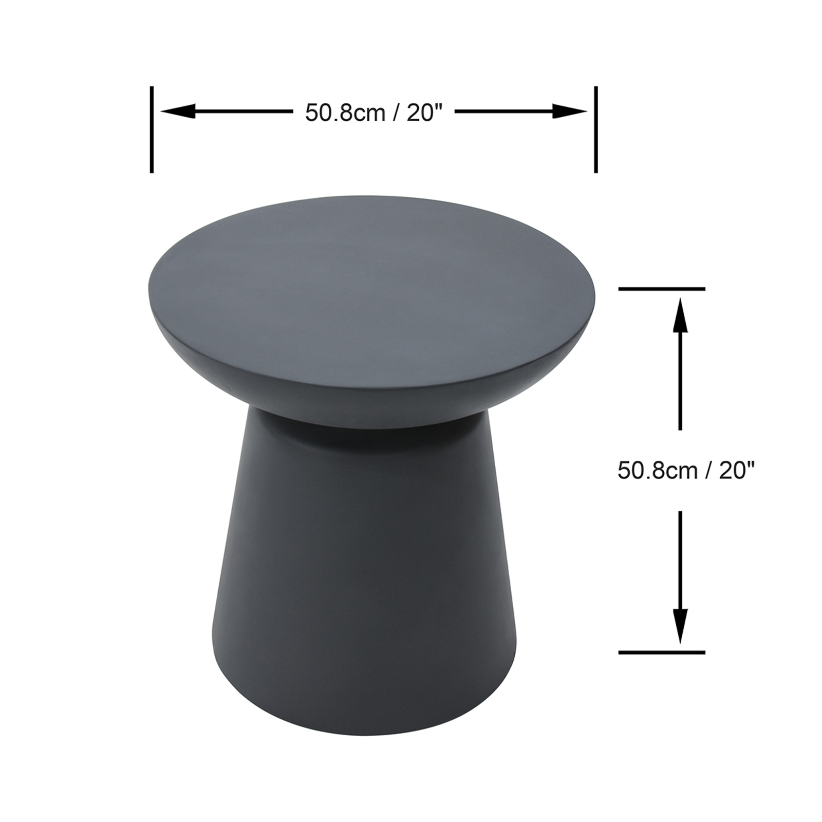kylix grc side table in slate black