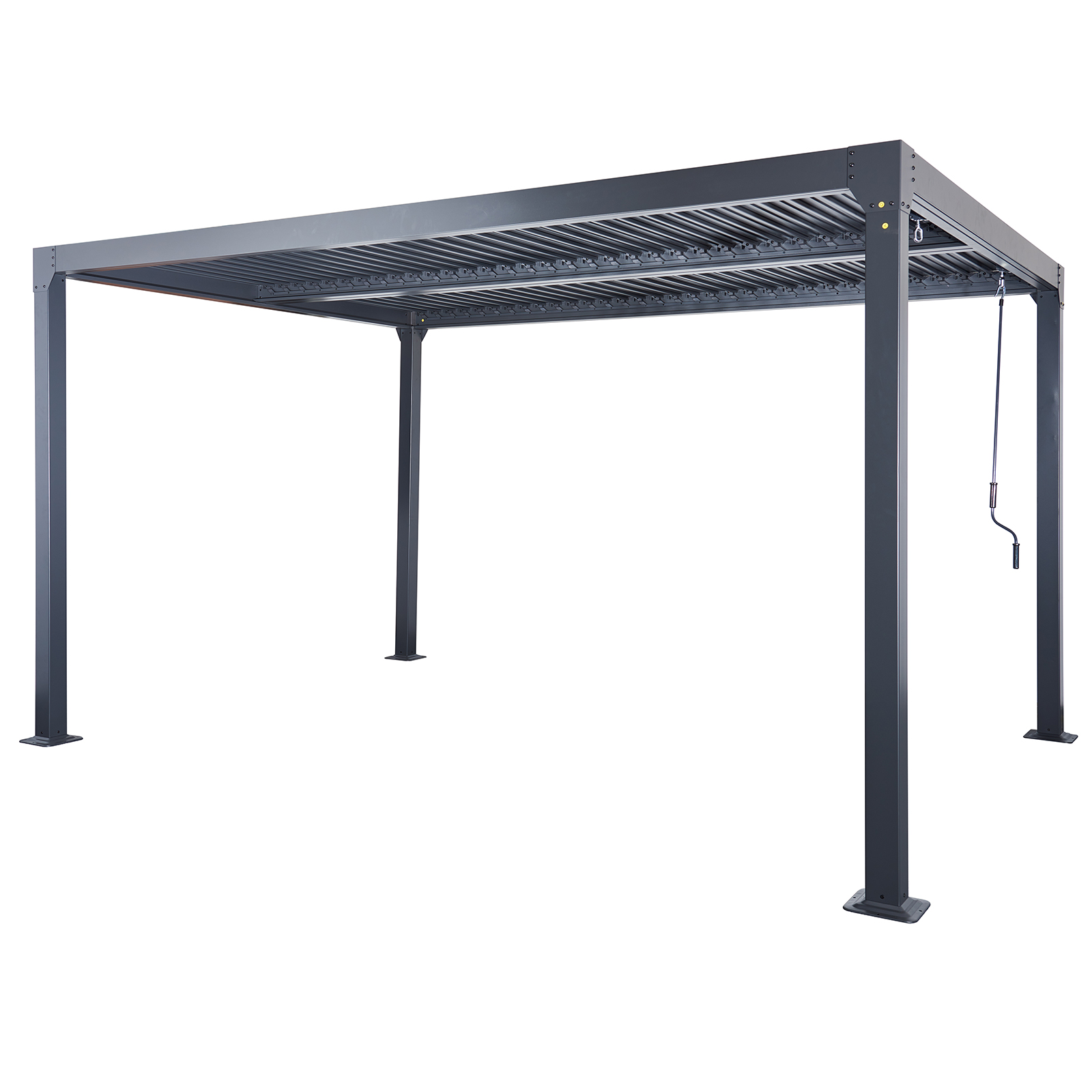 aluminium 4m rectangular louvered pergola