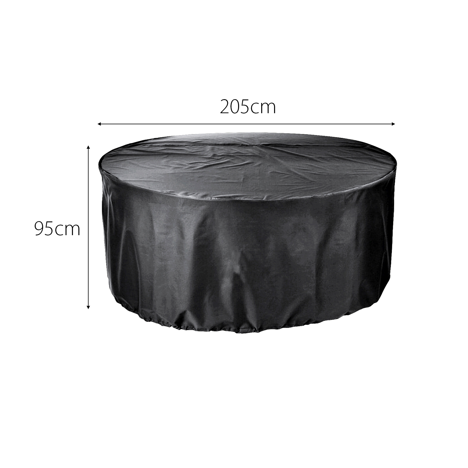 ezbreathe 4 6 seat round patio set cover in black