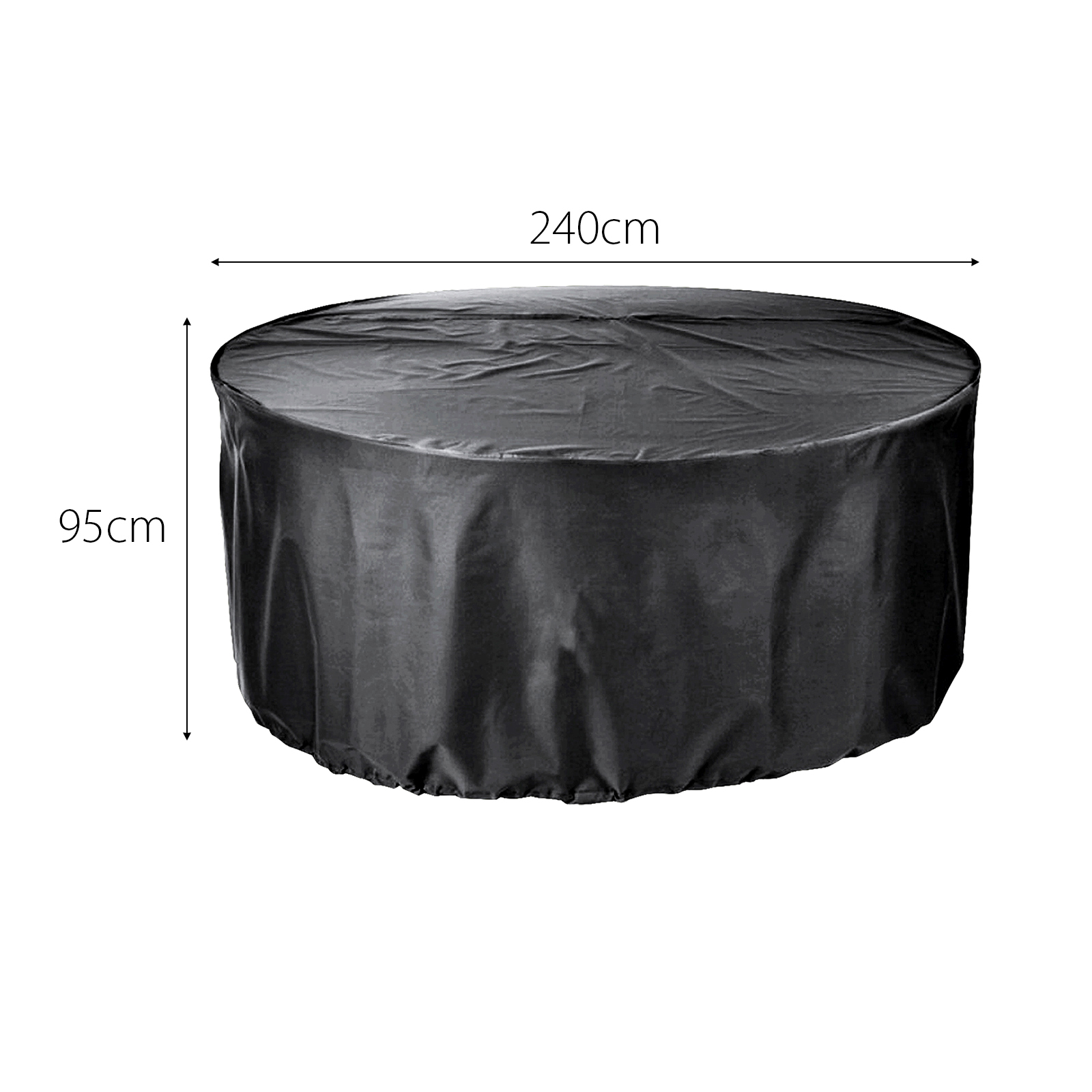 ezbreathe 6 8 seat round patio set cover in black