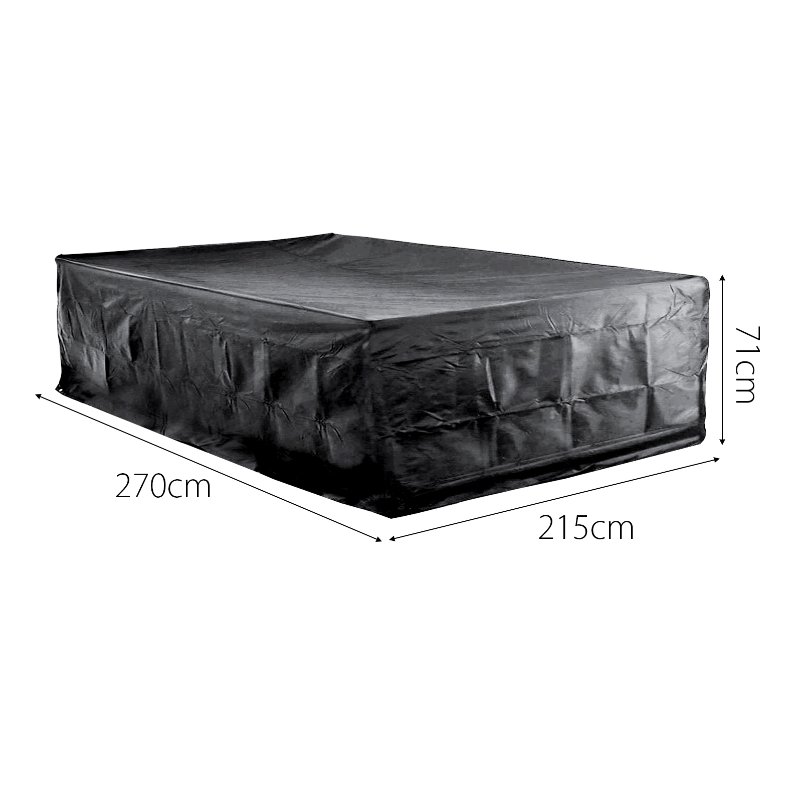 ezbreathe large all in one patio set cover in black