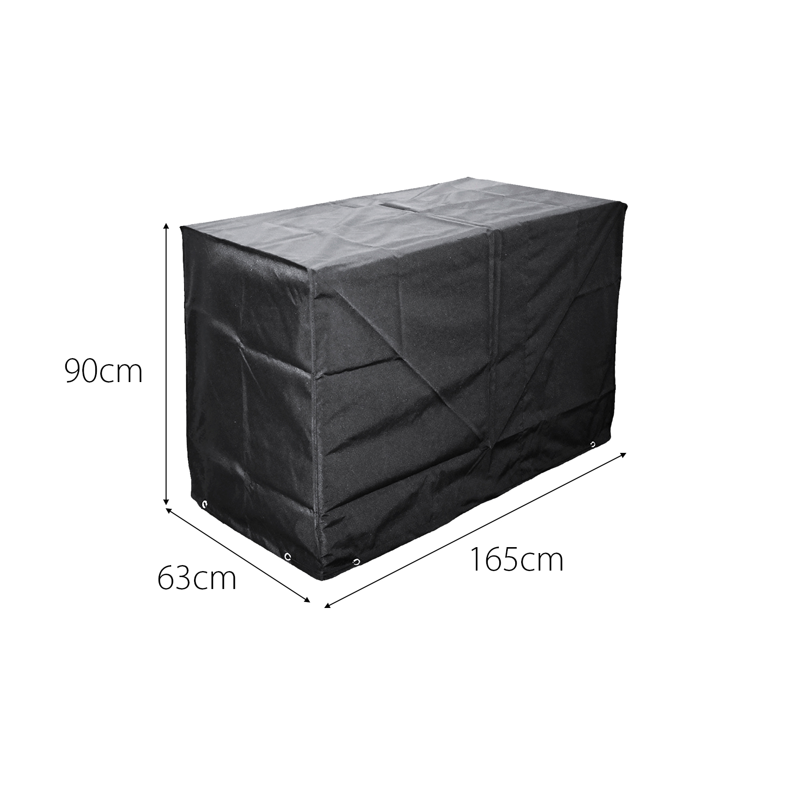 ezbreathe universal 4 burner bbq cover in black