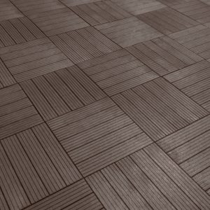 cosmpolitan (pack of 10) eco interlocking 30x30cm decking tiles in coffee