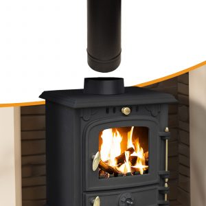 flue pipe 1000mm straight for 5" inch (125mm)