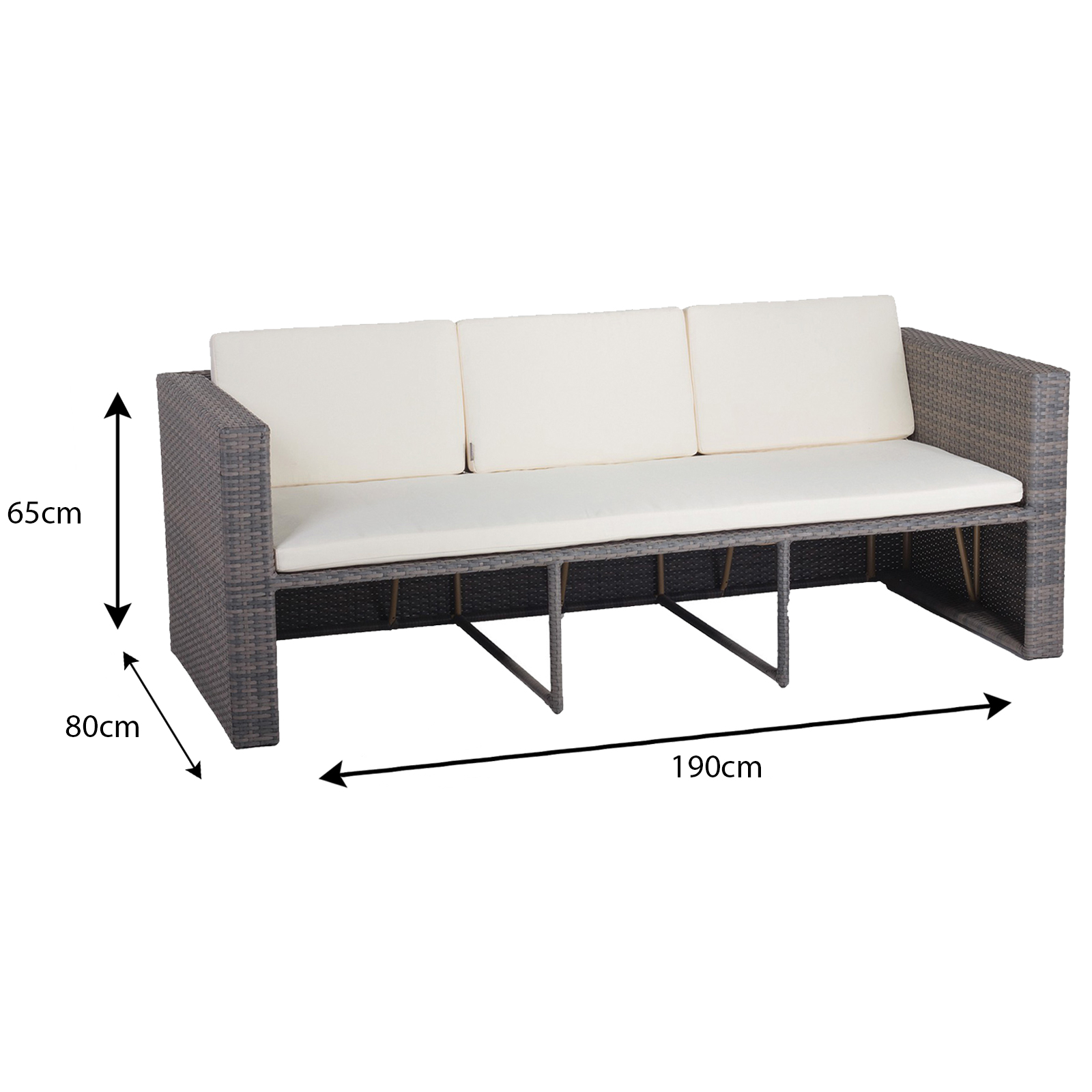 mayson rattan 5 seater lounge set in walnut natural