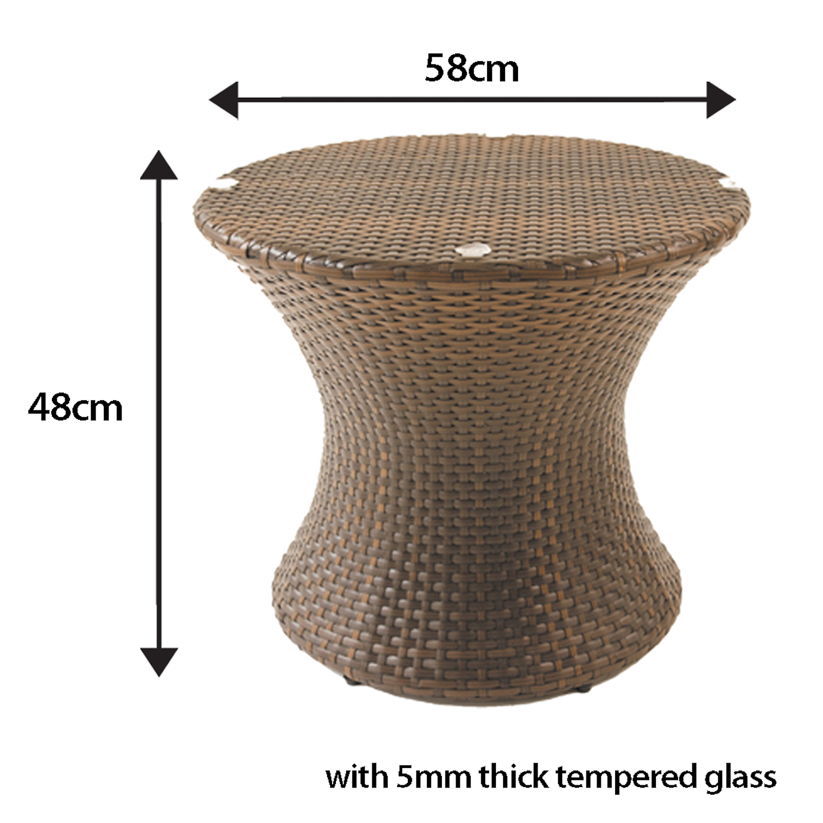 provence rattan 2 seater round tea for two set in cappuccino