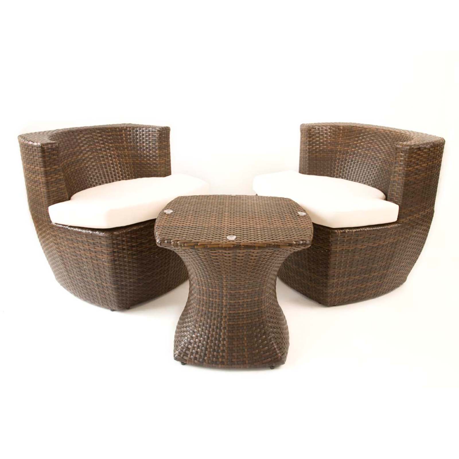 provence rattan 2 seater square tea for two set in cappuccino