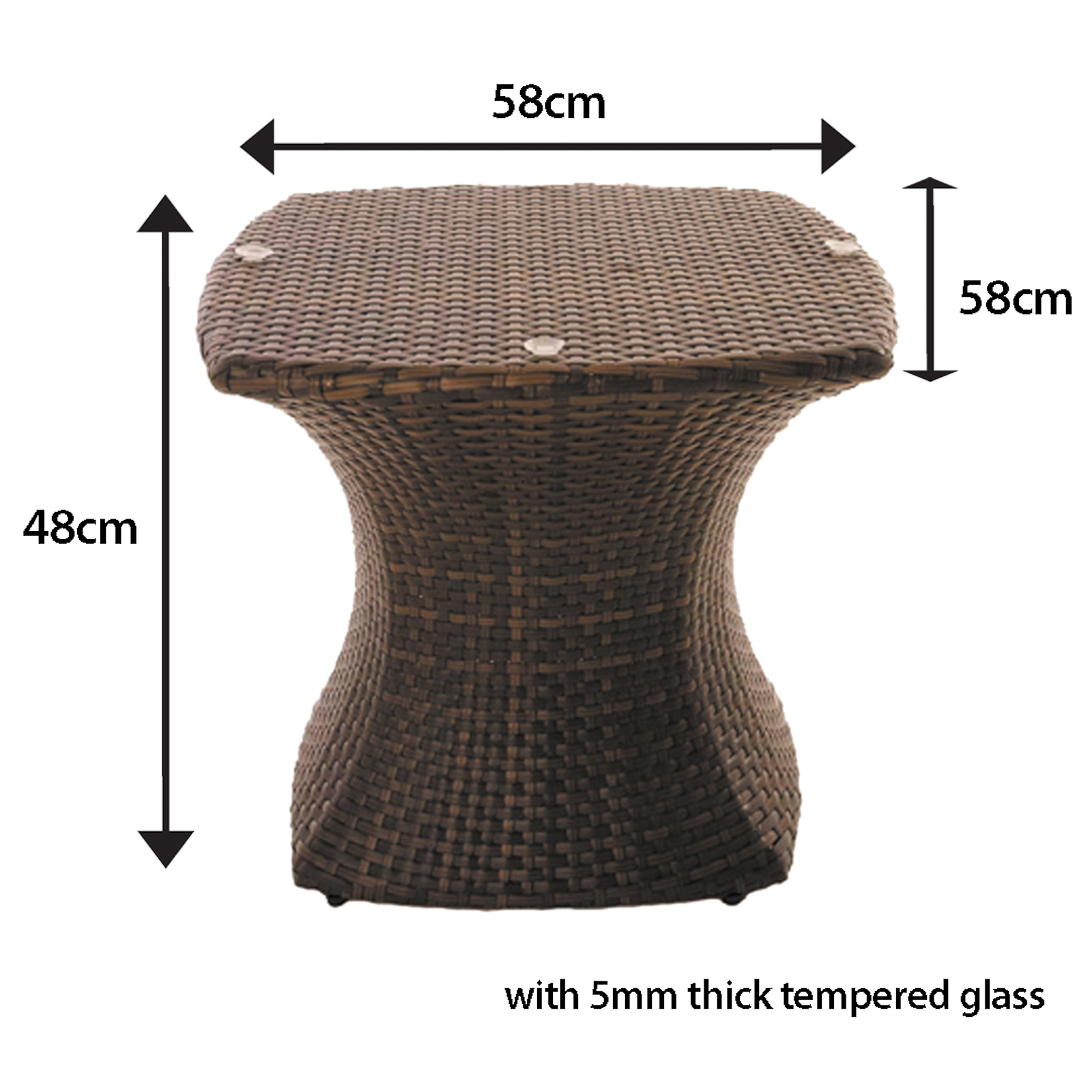 provence rattan 2 seater square tea for two set in cappuccino