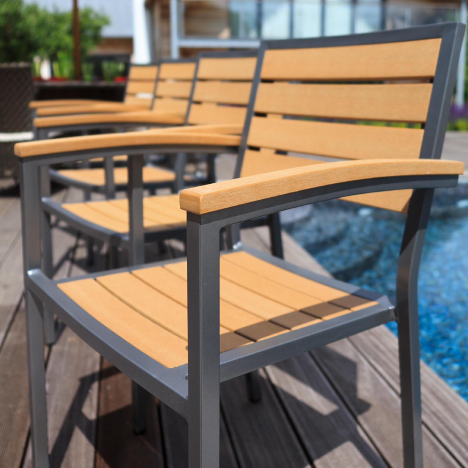 macchiato syn teak arm chair in teak asian