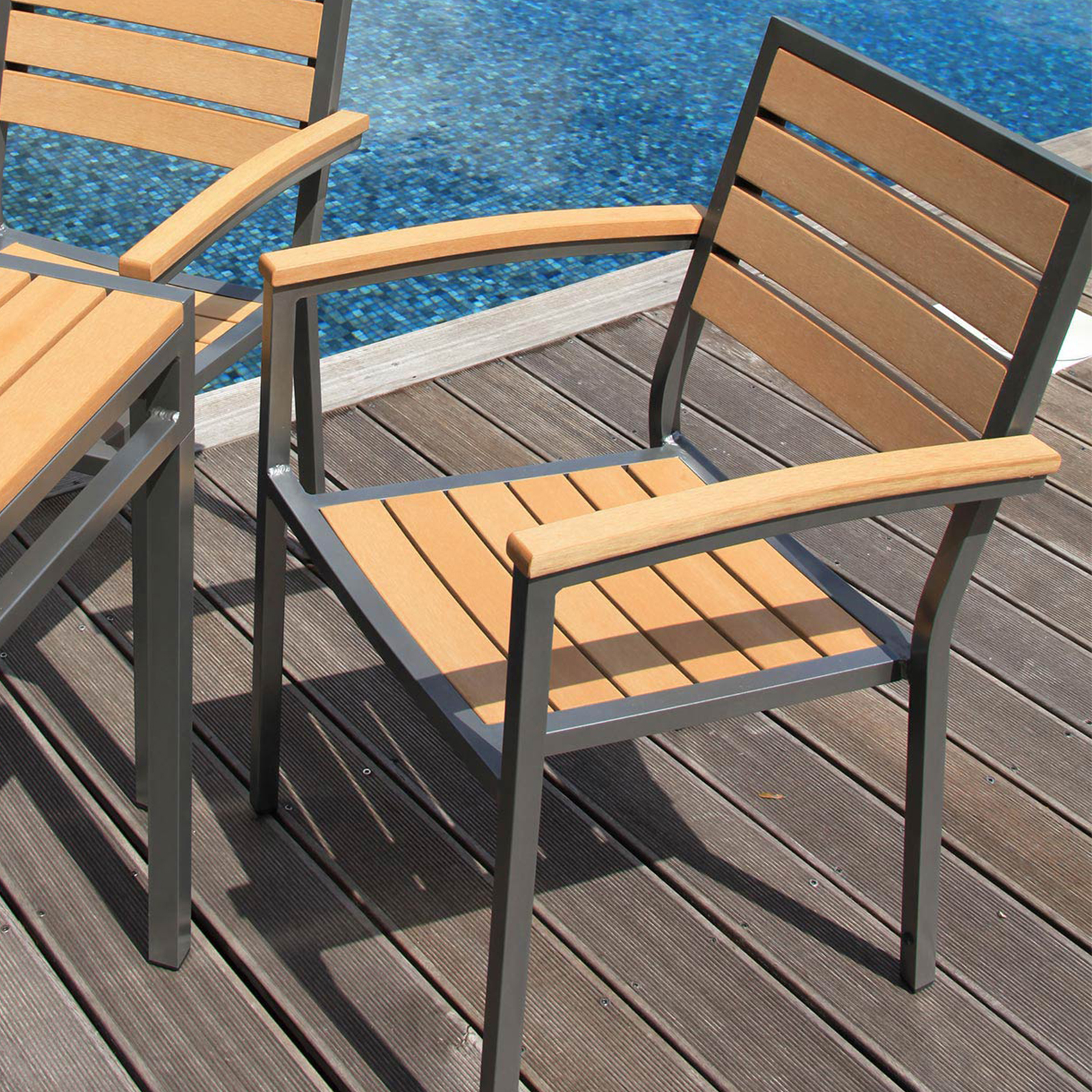 macchiato syn teak arm chair in teak asian