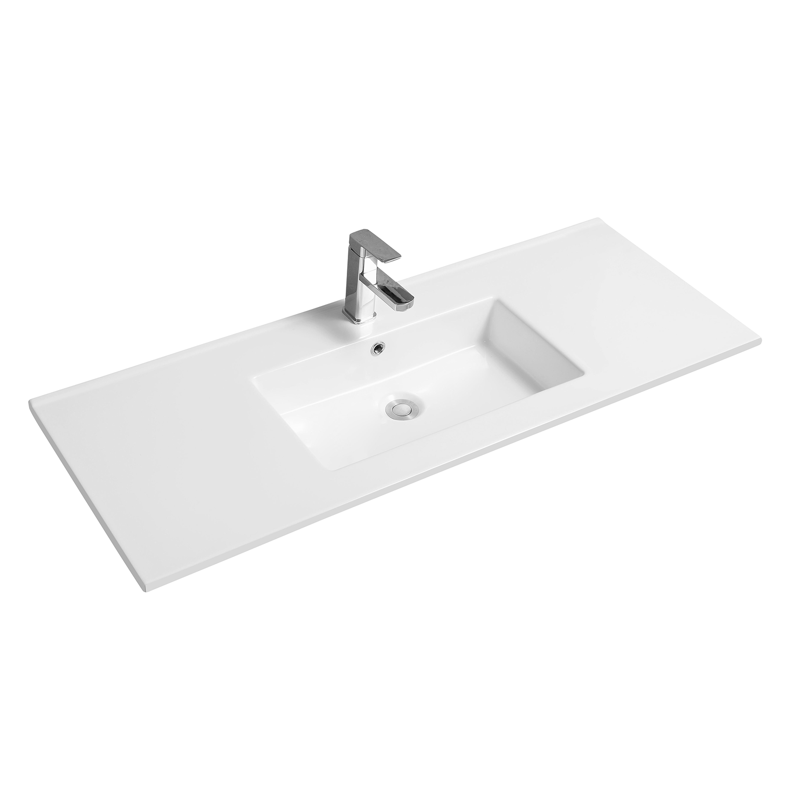 4012 ceramic 121cm thin edge inset basin with rectangular bowl