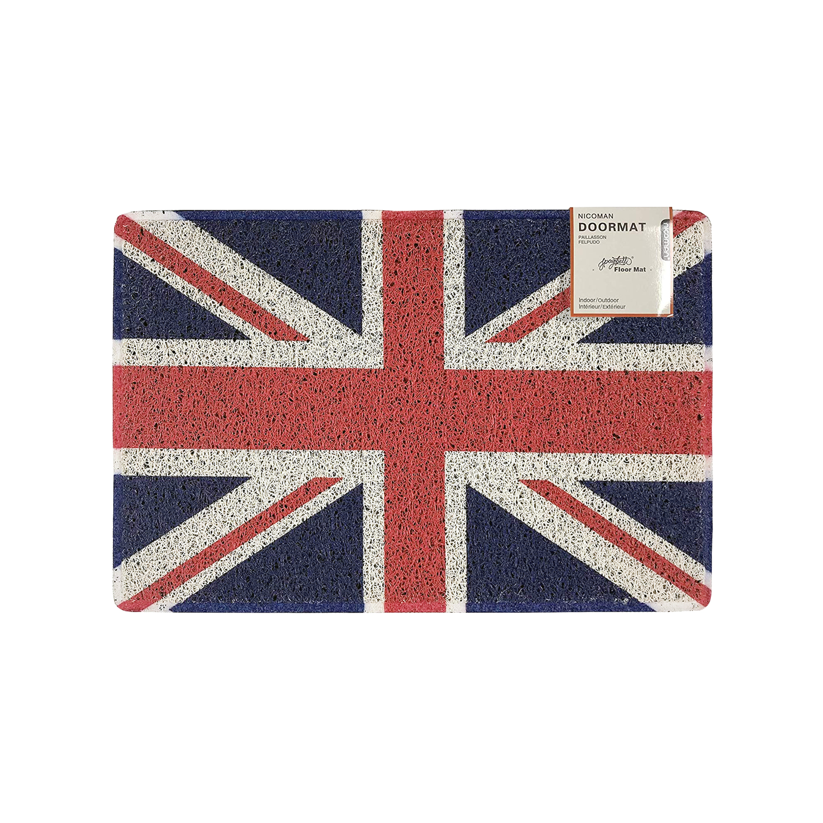 union jack small printed doormat with rubber back