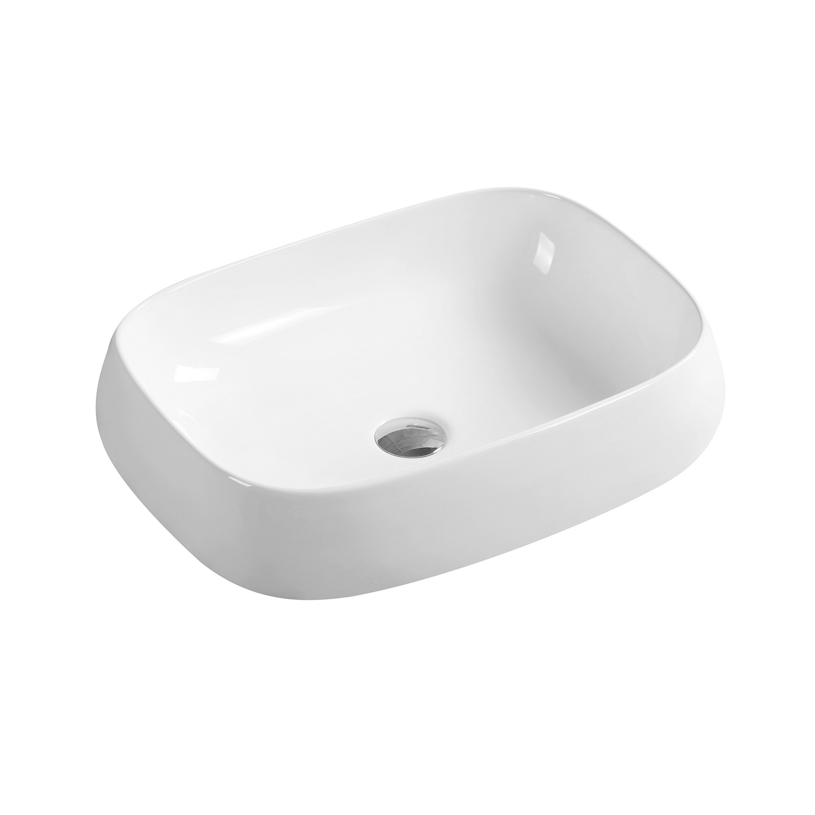 7819 ceramic domed oblong countertop basin
