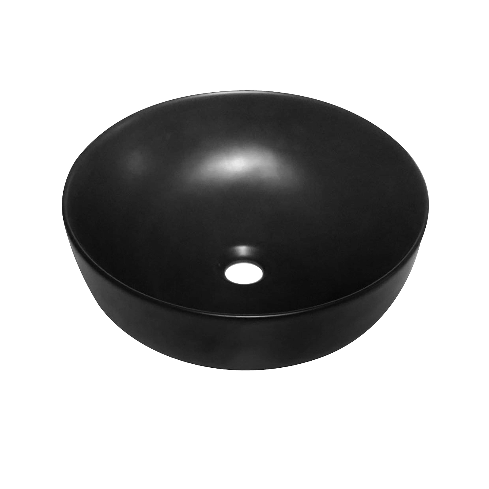 7838 ceramic rounded countertop basin in matte black