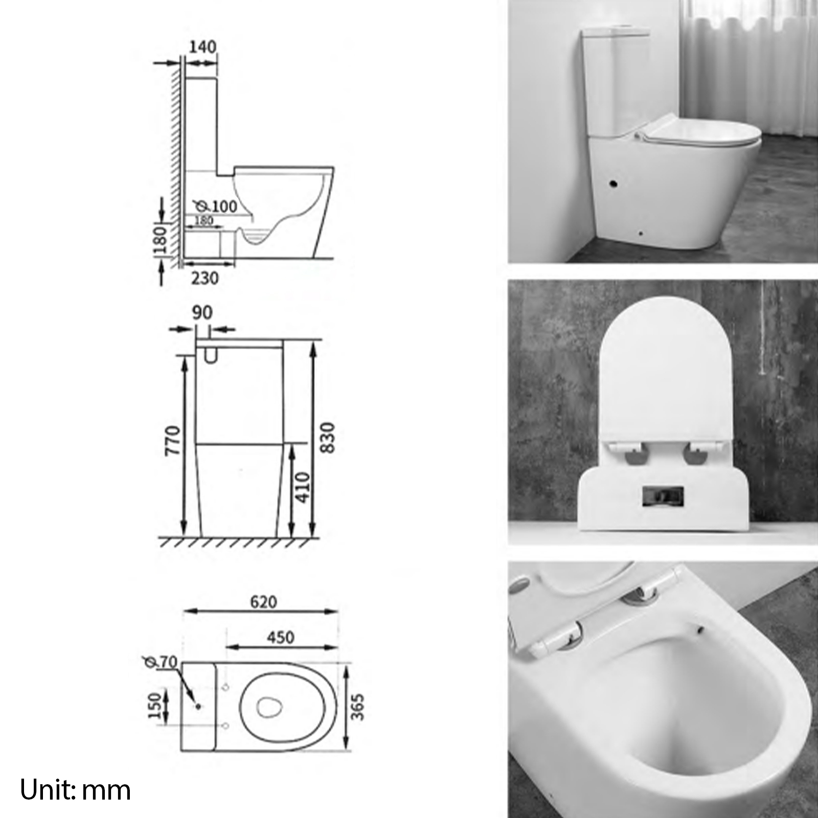 rosario close coupled toilet