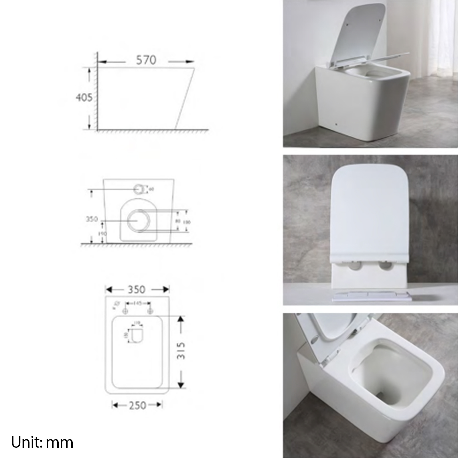 oran back to wall toilet
