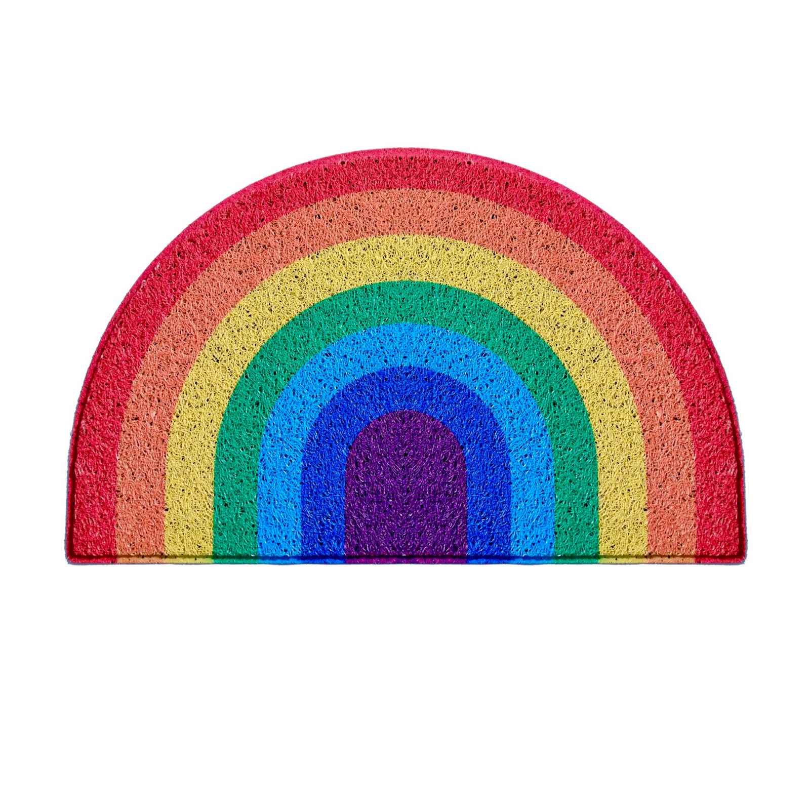 rainbow medium half moon doormat