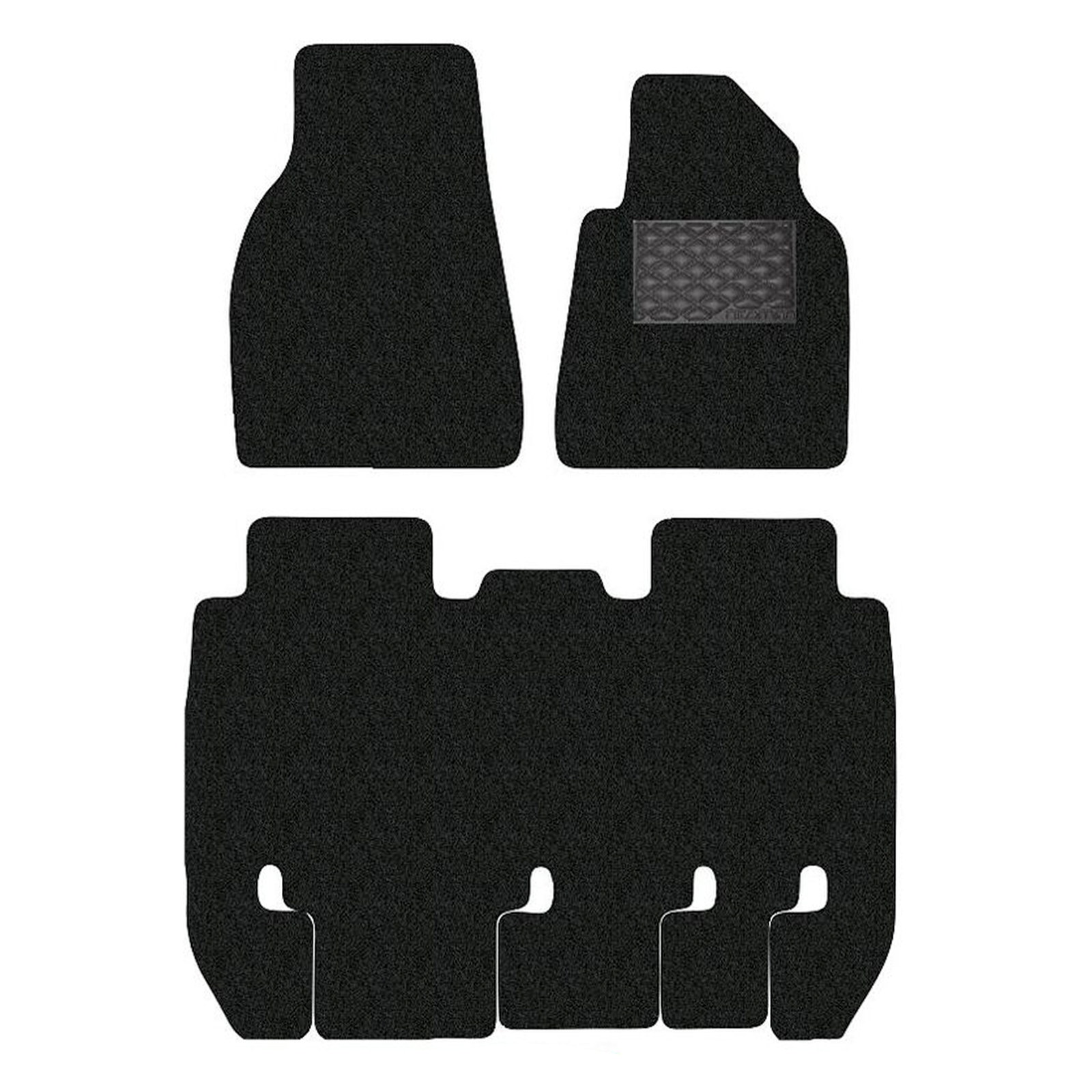 tesla model x 3 piece gecko car mat set in black