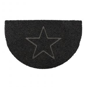 star half moon doormat in black