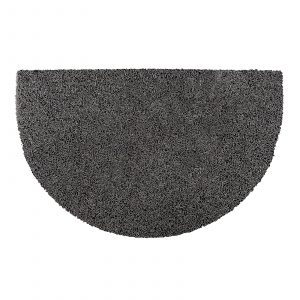 plain half moon doormat in grey