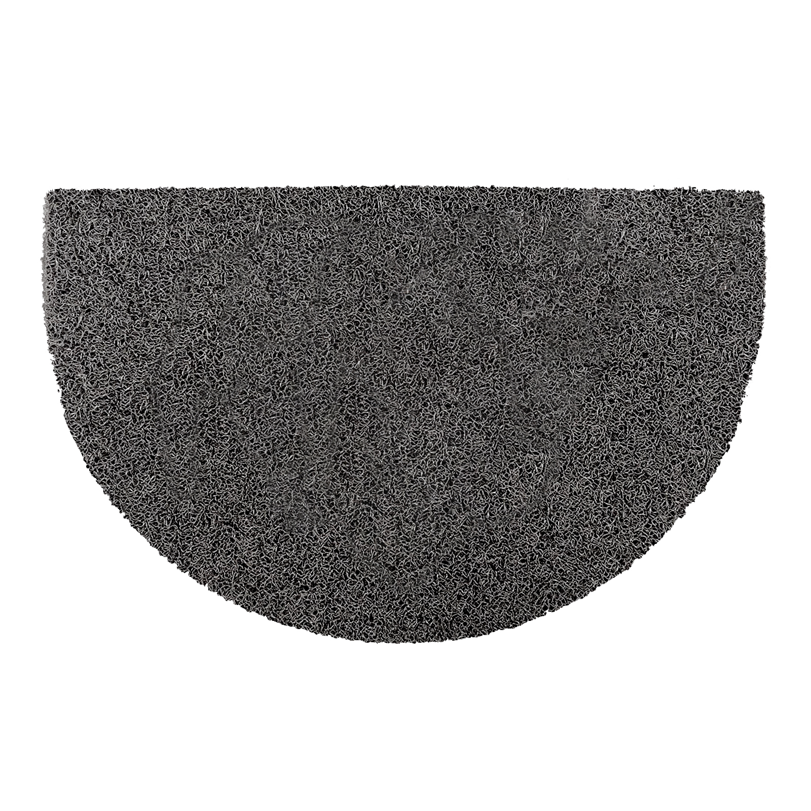 plain half moon doormat in grey