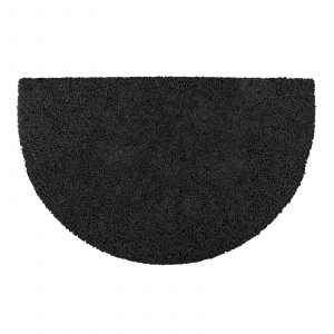 plain half moon doormat in black