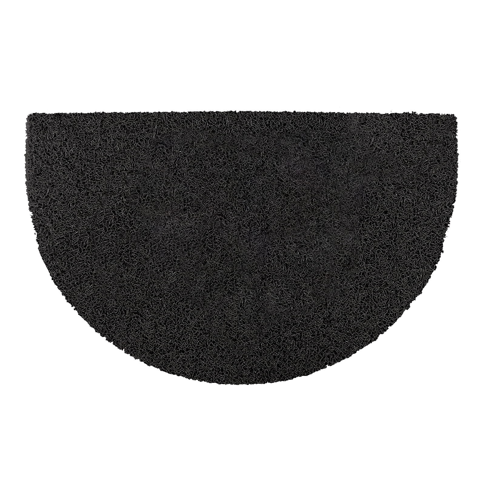 plain half moon doormat in black
