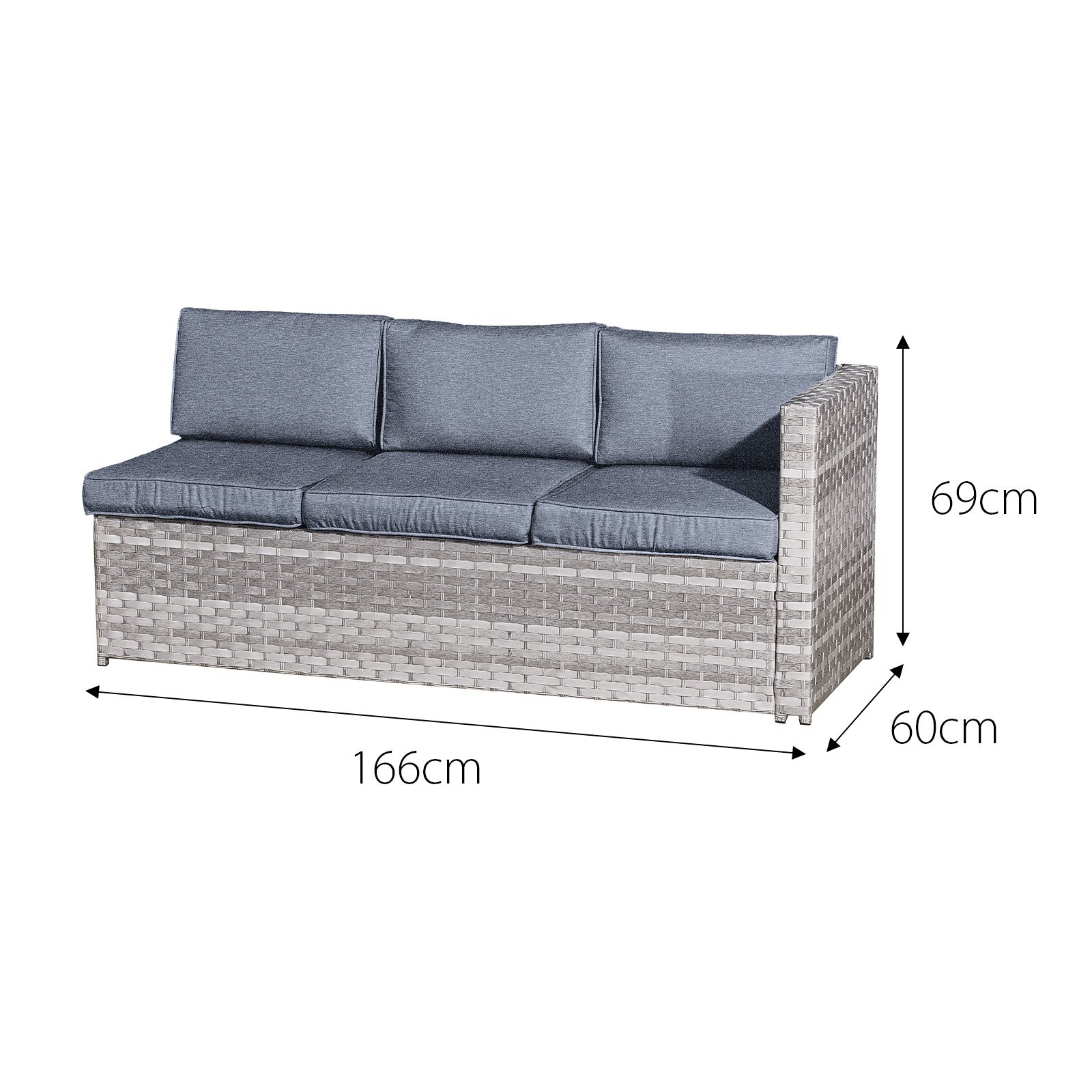 acorn rattan 6 seat corner firepit sofa set in dove grey