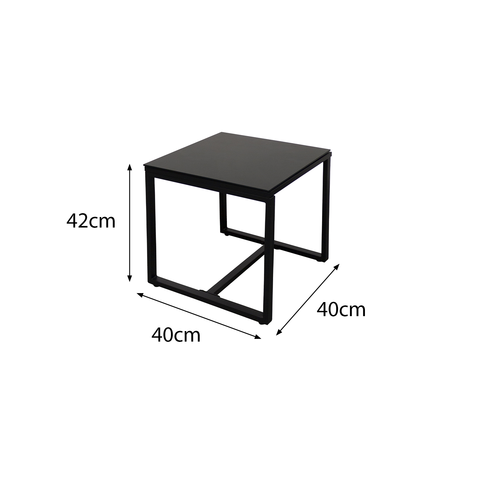 cumberland kd rattan 2 seat tea for two set in black