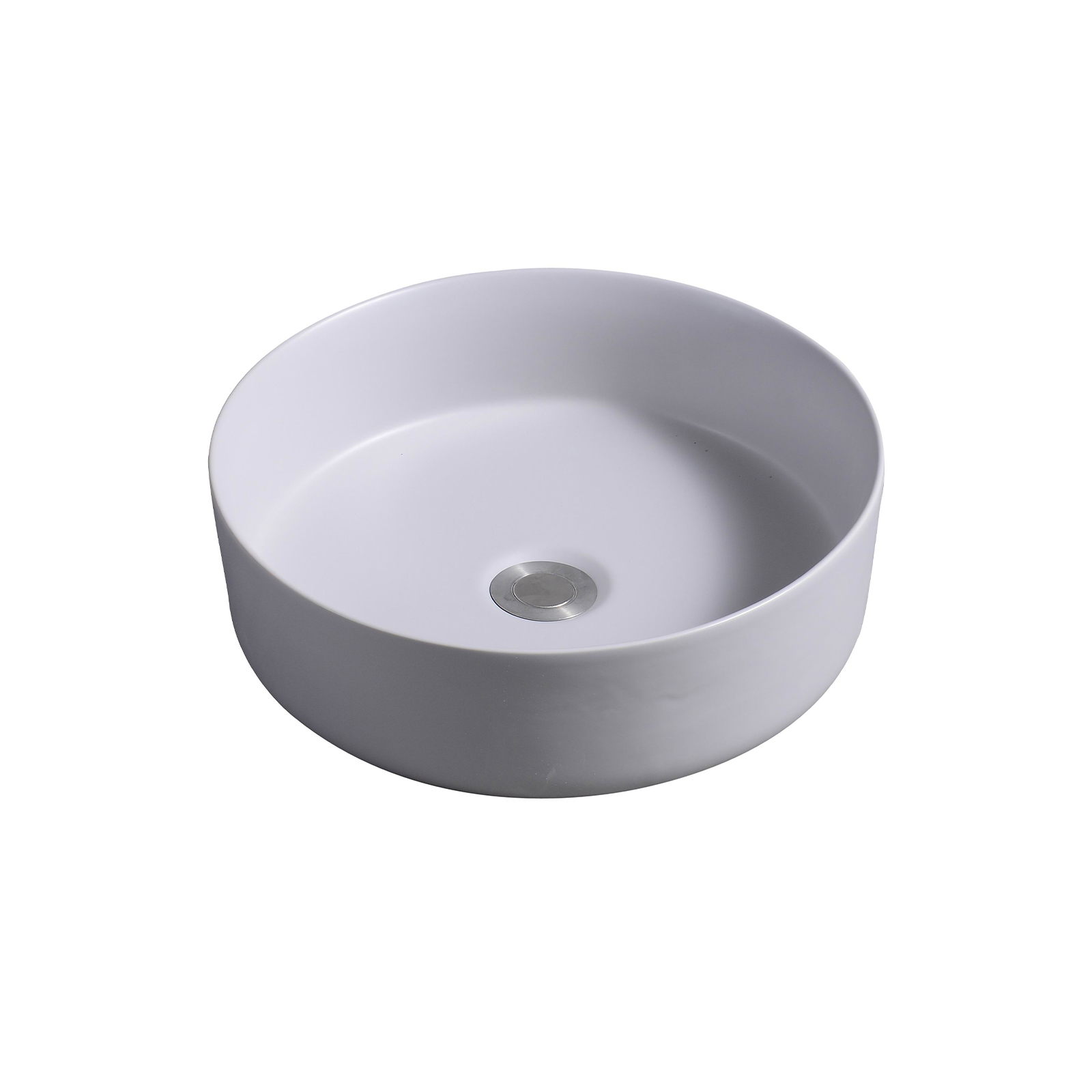 7844 ceramic vert round countertop basin in cement