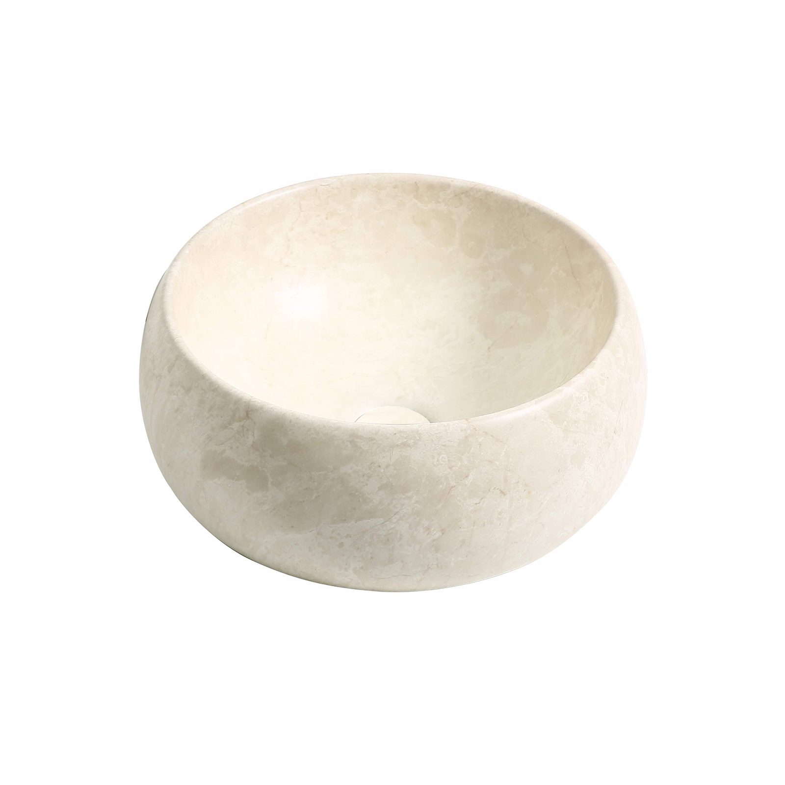 7812 ceramic domed round countertop basin in stone effect