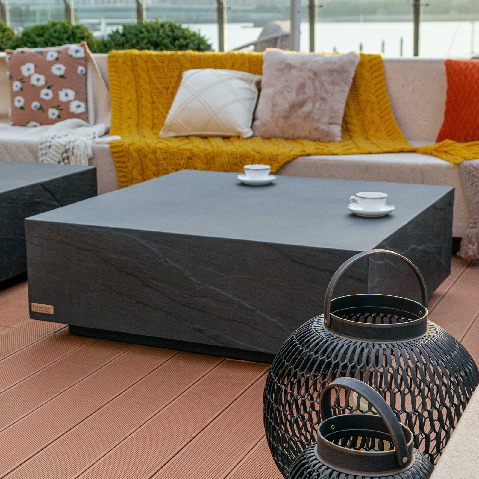 colorado grc large coffee table in slate black