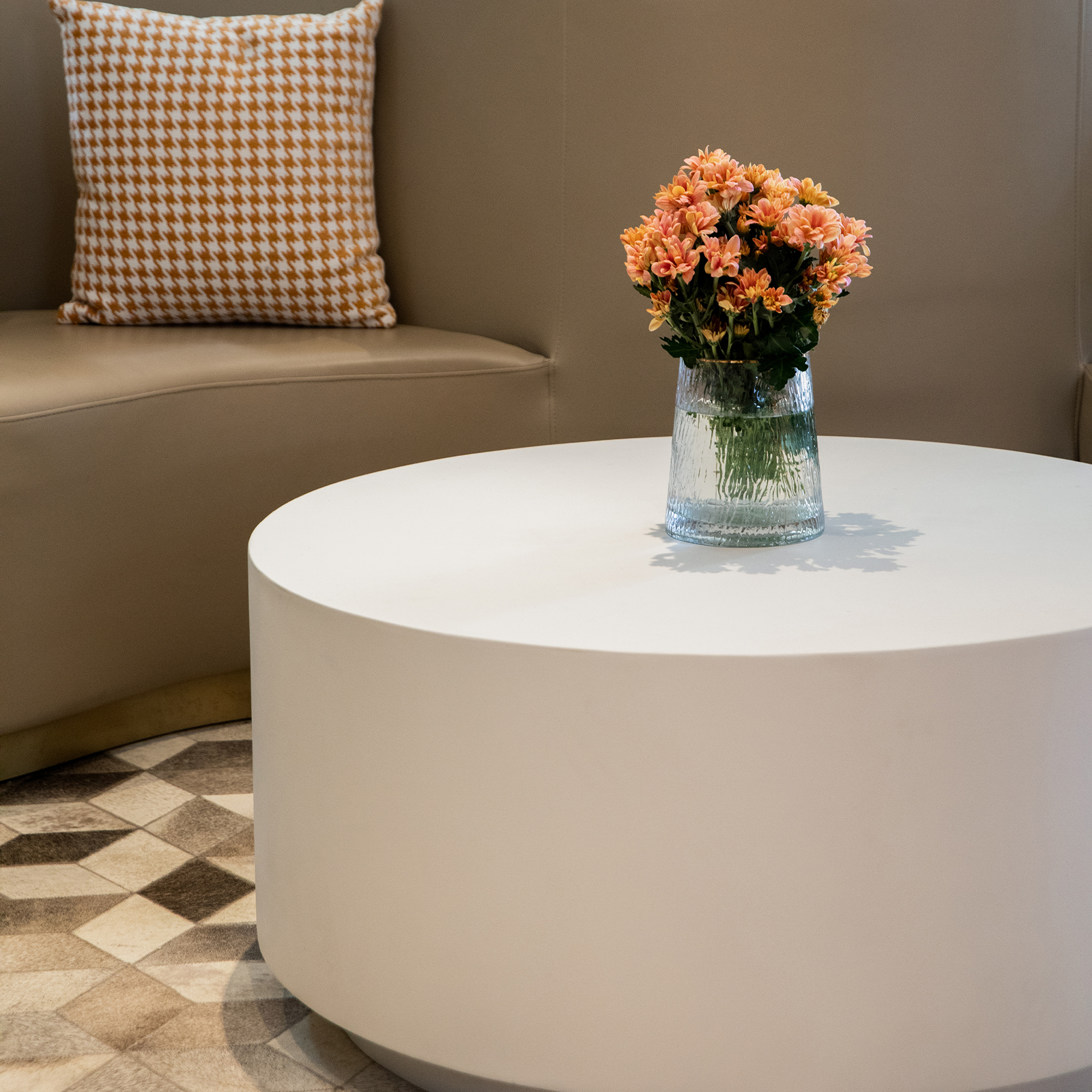 rome grc coffee table in cream white