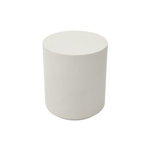 rome grc side table in cream white