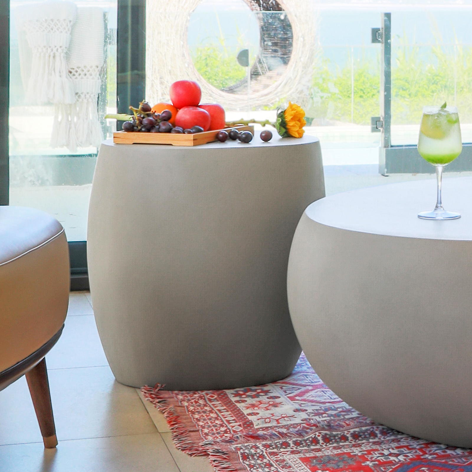 ikaria grc side table in space gray